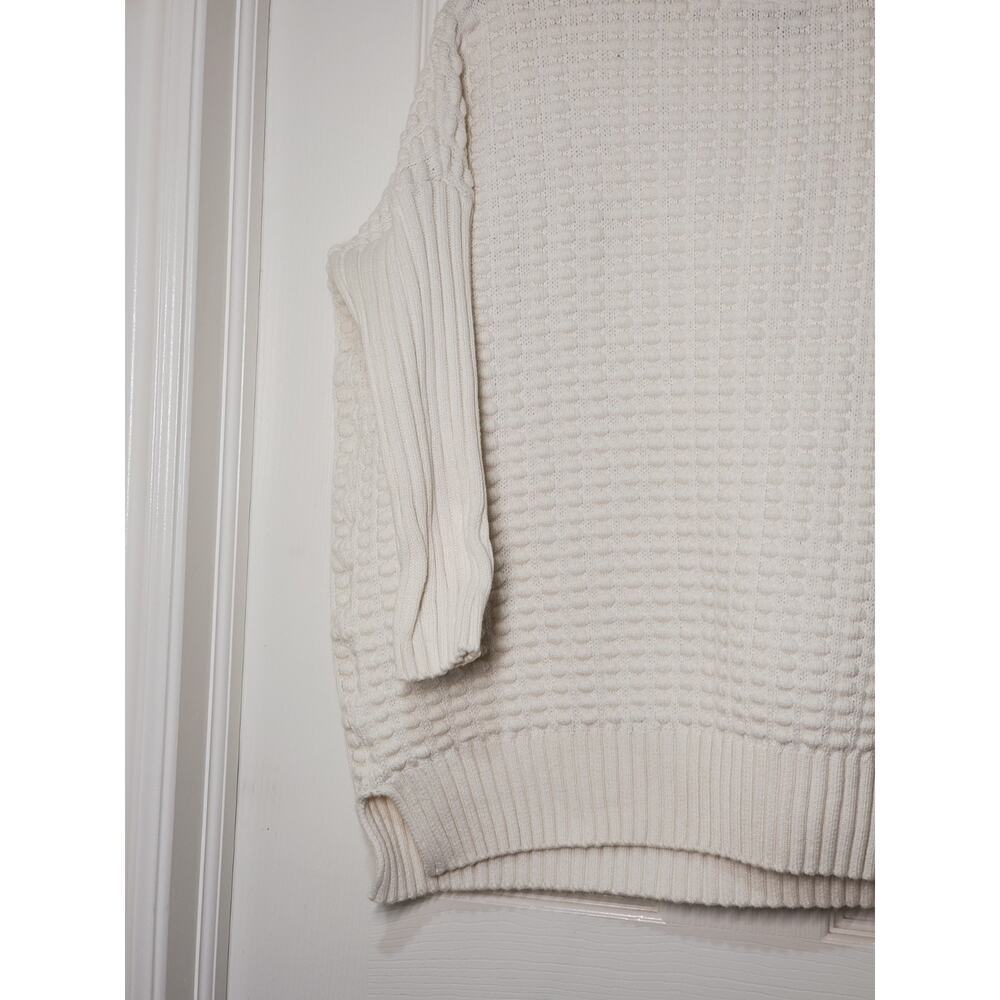 French Connection Women's S Chunky Seed Stitch Oversized Knit Sweater Cotton - Picture 11 of 12
